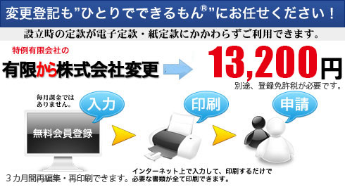 有限から株式会社への商号変更