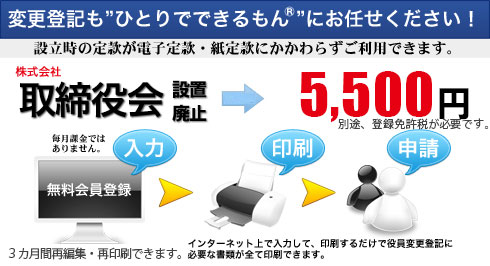 取締役会の設置・廃止