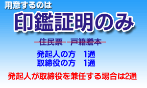 会社設立の必要書類